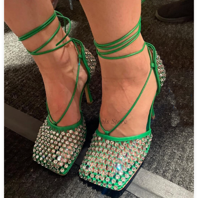 Square Toe Mesh Dimaond Lace u - огляд і ціна Luxury Lifestyle